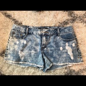 Rewash Studded Jean Shorts